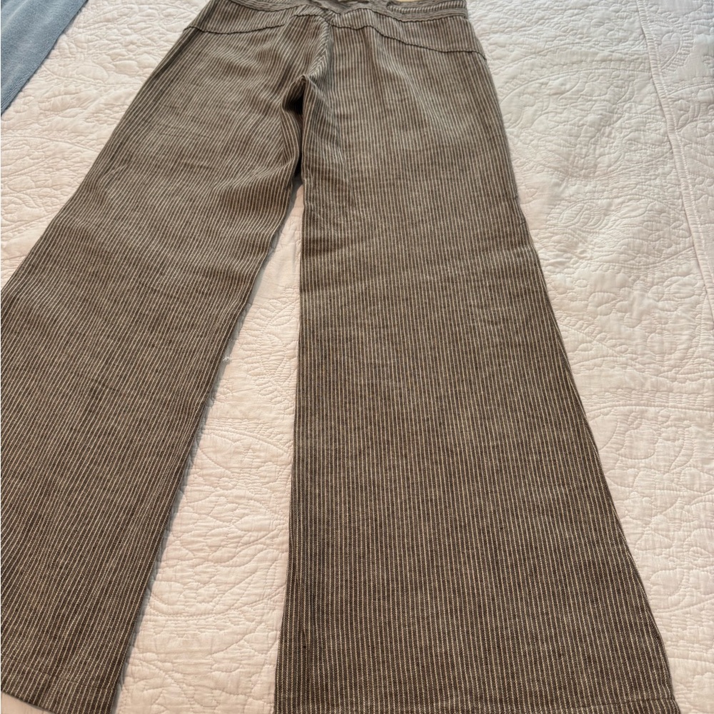 Free people wide leg linen striped pants